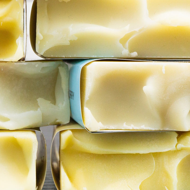 Stack of different soap