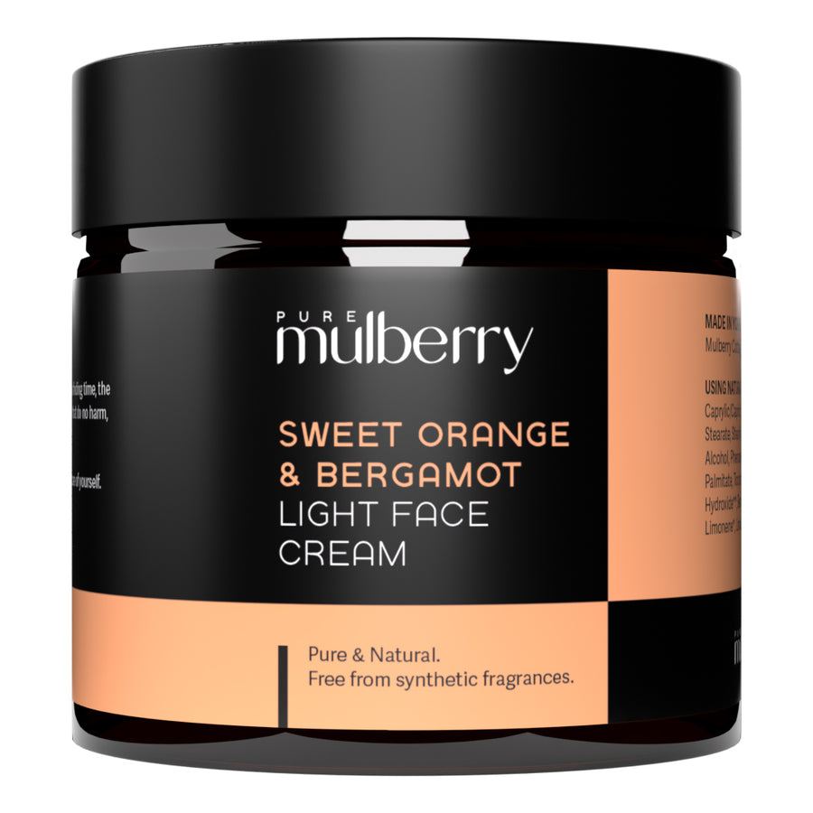 Jar of sweet orange light face cream